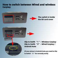 Type-C Wireless Mazda Carplay and Android Auto Retrofit Kit Compatible with Mazda 2/3/6/CX3/CX5/CX9/MX5 2015-2020, TK78-66-9U0C Adapter (Only Support Wireless Carplay NO Android Auto)