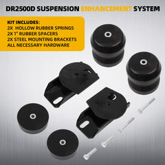 Rear Rubber Helper Suspension Spring Kit Compatible with 2014-2023 Dodge Ram 2500 2WD & 4WD, Heavy-Duty Air Spring Replacement for OEM DR2500D