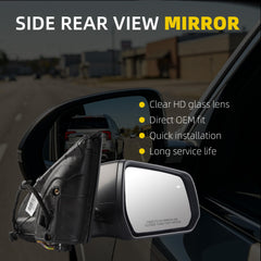 Side Rear View Mirror Compatible with 2020-2024 GMC Acadia SLT|AT4|DENALI Heated Turn Signal Memory Door Mirror Assembly Right Passange Side Replace GM1321655 84579493 84579493-PFM (13 Pin)