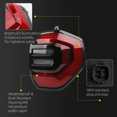 Tail Light Assembly Compatible with 2025-2026 Toyota 4Runner LED Rear Lamp Taillight Right Passenger Side Replace# 81551-35410