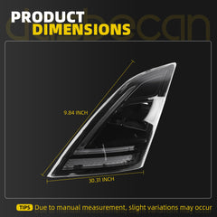 Dasbecan Left+Right LED Headlight Assembly w/DRL Compatible with VNL VNR Series Replace#82794483 78619544