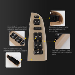 Dasbecan Window Master Switch Assembly Front Driver Side Compatible with 2000-2002 Chevrolet GMC Cadillac Escalade