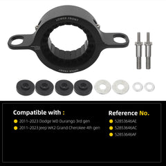 Driveshaft Center Support Bearing Carrier Compatible with 2011-2023 Dodge WD Durango,WK2 Grand Cherokee Replace#52853646AE 52853646AC 528536(Black)
