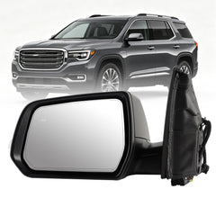 Side Rear View Mirror Compatible with 2020-2024 GMC Acadia SLT|AT4|DENALI Heated Turn Signal Memory Door Mirror Assembly Driver Left Replace GM1320655 84443079 84443079-PFM (15 Pin)