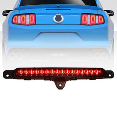 Black Center High Mount Stop Light Compatible with Ford For 2010 2011 2012 2013 2014 Ford Mustang Replace# AR3313A613A AR33-13A613-A
