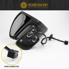 Right Passenger Side Mirror Compatible with Chevrolet Chevy Cruze 2016-2019 Power Glass Non-Heated Rearview Door Mirror Assembly Replaces GM1321541 Black 3Pins