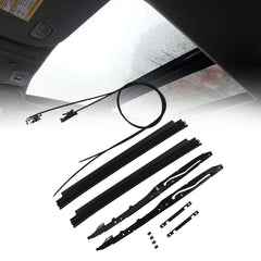 6-PCS SUNROOF Glass Cables Guide Tracks & Side Concertina Blinds COMPATIBLE WITH 2015 2020 Ford F150/F250/F350/F450 Crew Cab Pickup 4-Door Replace FL3Z16502C22 FL3Z1651070E FL3Z16500A66A