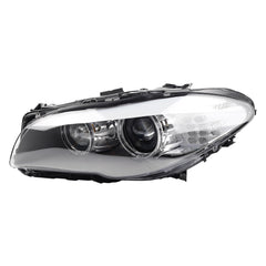 HID/Xenon w/AFS Type Headlight Compatible With 2011-2013 BMW 5 Series 528i 535i 550i M5 Left Driver Side Housing Chrome Clear Headlight Assembly Replaces# 63117271907