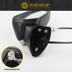 Passenger Side Door Mirror Compatible with Toyota Camry 2018-2022 Power Adjustment Manual Fold Non-Heated Painted White Right Rearview Mirror Assembly Replace TO1321366 87910-06800 3Pins