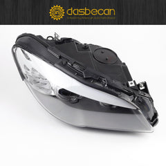 HID/Xenon W/O AFS Headlight Compatible With 2011-2013 BMW 5 Series 528i 535i 550i Right Passenger Side Housing Chrome Clear Headlight Assembly Replaces# 63117203243