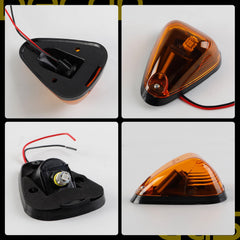 Dasbecan 5X Cab Roof Marker Lights LED Top Clearance Running Lights Lens Compatible with Ford 1999-2016 F150 F250 F350 F450 F550 Super Duty Pickup Trucks SUV Replace# 264142BK