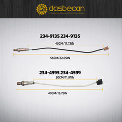 Oxygen Sensor 4PCS Compatible with 2013 2014 Nissan Altima Pathfinder Quest Infiniti JX35 QX60 3.5L v6 Upstream & Downstream O2 Sensors Replace#234-9135, 234-4595, 234-4599