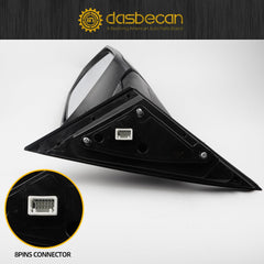 Right Side Door Mirror Compatible with 2021 2022 2023 2024 2025 Hyundai Elantra with Turn Signal Heated Blind Spot Detection(BSD) Power Glass Black Painted #87620AA170 HY1321285 8Pins