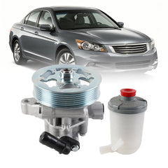 Power Steering Pump with Pulley with Reservoir Compatible with 2008-2012 Honda Accord L4 2.4L Replace 56100R40A03 56100R40P05 53701TA0A01