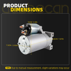 Dasbecan 6744 12V Starter Motor Compatible with Kohler 15-27 HP, John Deere/Toro/Cub Cadet/Kubota Mower Tractor Replace# 8000870 25-098-21-S 41012182R