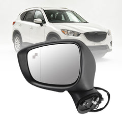 Side Mirror For Mazda CX-5 2015 2016 Blind Spot Left 6 Pins White Driver Side Rear View Mirror Power Glass Turn Signal Light Manual Folding Door Mirrors OE# KR2469181A CLH85707055