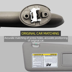 Front Left Driver Side Sun Visor with Light Compatible with Toyota Highlander 2008-2013 74320-48500-B0 (Gray)