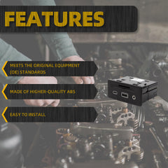 Center Console Auxiliary USB Receptacle Compatible with Chevrolet Silverado GMC Sierra 3500HD 2500HD 2020-2023 1500LTD 2022 1500 2019-2022 OE# 13529862 13526279