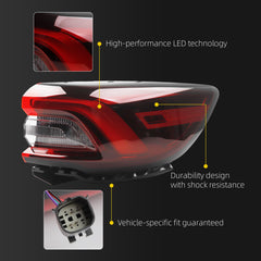 ight Passenger Side LED Outer Tail Light Assembly Compatible with Ford Escape 2023 2024 2025 Taillight Rear Lamp Replace PJ6Z-13404-A PJ6Z13404A