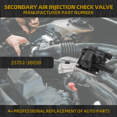 Secondary Air Injection Check Valve Left Driver Side Compatible with 4.6L Toyota Tundra Lexus GX460 2010-2014 Toyota Sequoia 2010-2012 Replace 25702-38050