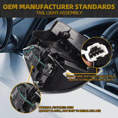 Right Passenger Side Tail Light Assembly Compatible with 07 08 09 10 11 12 13 Mitsubishi Outlander EX Rear Brake Lamp