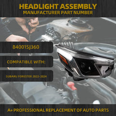 LED Headlights Compatible With Su-ba-ru F-or-est-er 2022-2024 w/LED Right -