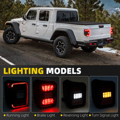 Tail Light For 2020-2026 Jeep Gladiator W/O Blind Spot Left Side OE#68336583AG CH2800226 Left Driver Side Exterior Rear Lamp Without Blind Spot Monitoring Function Waterproof Tail Lamp