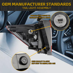 Tail Light Assembly LED Compatible With 2019-2022 Honda Pilot 2019-2021 Honda Passport Rear Lamp Right Passenger Side 33500TG7A11