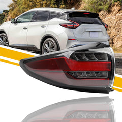 Left Driver Side Tail light Compatible With 2019-2024 Nissan Murano Full LED Rear Light Replace #26555-9UF0A