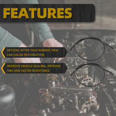 73853-3TA0A Pair Roof Molding Trim Drip Weatherstrip Compatible with Nissan Altima 2013-2018 Replace# 73852-3TA0A, Rubber Sealing Strips