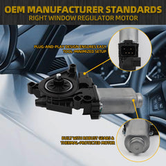 Right Side Window Regulator Motor Compatible with 2011-2023 Dodge Charger 300 Passenger Side Power Window Motor 5-Pin Replace#68143986AA