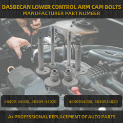 Front Alignment Camber Toe Adjustment Bolts Compatible with Toyota Tundra Sequoia 2000-2007, Lower Control Arm Cam Bolts Kit Replaces# 4840934020 4840934030,1 Pack for One Side