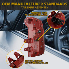 Left Driver Side Full LED Tail light Compatible With 2020-2022 Kia Telluride Ex Sx Sport Taillight Assembly Replace# KI2804165 92401S9100