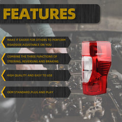 Right Passenger Side Tail Light without Bulb Compatible with 2020 2021 2022 Ford F250 F350 F450 Non-Blind Spot Rear Taillight Lamp Replace LC3Z13404C Halogen Type