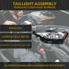 Halogen Headlight Compatible With Chevy Colorado 2023-2025 Left Driver Side Headlight Assembly Chrome Housing Replaces# 85045266