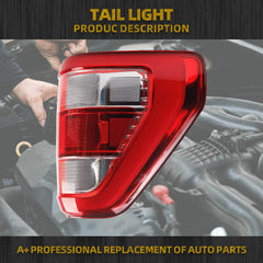 Right Passenger Side Tail Light without Bulb Compatible with 2021 2022 2023 Ford F150 F-150 XL Replaces ML3Z-13404-E Rear Taillight Housing Incandescent Type