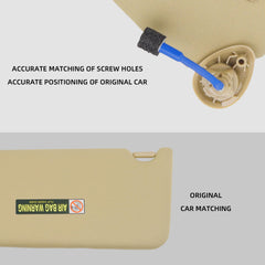 Beige Left Driver Side Sun Visor with Light Compatible with Honda Accord 2008-2017 Replaces# 83280-TA5-A51ZA