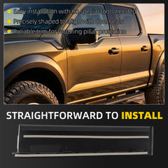 Front Door B-Pillar Trim Compatible with Ford F150 F250 F350 Left 2015-2026 F150 F150 Lightning F250 F350 Super Duty,OE#FL3Z-1520555-SG,Left Driver Side Door B-Pillar Trim Molding Black