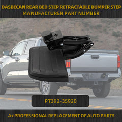 PT392-35920 Rear Bed Step Retractable Bumper Step Compatible with Toyota Tacoma 2024 2025