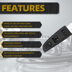 15883322 Driver Side Power Window Switch with Folding Mirror Compatible with 2003-2007 Chevrolet Siverado GMC Sierra Vehicle Models Replace# 920-024