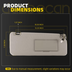 Left+Right Side Compatible with Nissan Titan QX56 Armada(Beige) For Nissan Titan 2004-2024 QX56 Armada 2004-2014 Sunshade 96400-EZ70B 96401-EZ70B(Left+Right)