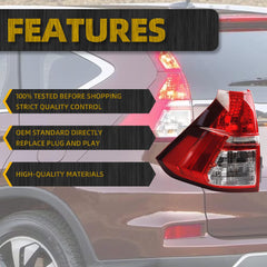 Left Side Tail Light Assembly Compatible with Honda CRV EX EXL LX SE Tour CR-V 4-Door 2015-2016 Rear Driver Side Taillight Brake Lamp Replaces # 33550-T1W-A01 HO2800186
