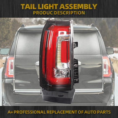 Left driver side Tail Light Assembly LED Compatible with 2015-2020 GMC Yukon and Yukon XL