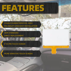 8' 55 Pin Touch Screen,Radio Navigation Compatible with 2015-2018 2019 2020 GMC Yukon XL, Sierra, Canyon, Acadia, Terrain & Chevy Suburban, Tahoe, Silverado Replace DJ080PA-01A