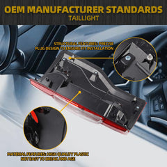 Left Driver Side Tail Light without Bulb Compatible with 2020 2021 2022 Ford F250 F350 F450 Non-Blind Spot Rear Taillight Lamp Replace LC3Z13405CN Halogen Type