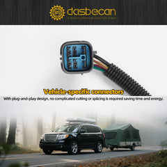 56366 Trailer Wiring Harness Compatible with 2007-2025 Honda Ridgeline 2009-2011 Honda Pilot 4-Pin Connector Towing Wiring Kit