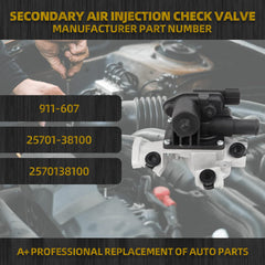 Secondary Air Injection Check Valve Right Passenger Side Compatible with 2010-2013 Toyota Tundra Sequoia,Lexus GX460 4.6L V8 Replace 911-607 25701-38100