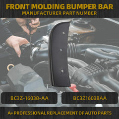 Front Bumper Bar Molding Compatible with Ford F250 F350 F450 F550 2011 2012 2013 2014 2015 2016 OE Replaces BC3Z-16038-AA (Right Passenger Side)