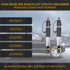 Pair Rear Air Shock Lift Struts Absorber Compatible with 2015-2020 Cadillac Escalade Chevy Suburban Tahoe GMC Yukon XL Denali Replace# 84176675 23151122 23267007 23290661 23290660