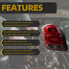 Tail Light Compatible with 2017-2022 Chevrolet Trax LED Taillight Left Driver Side Rear Lamp Assembly GM2800298 42750549